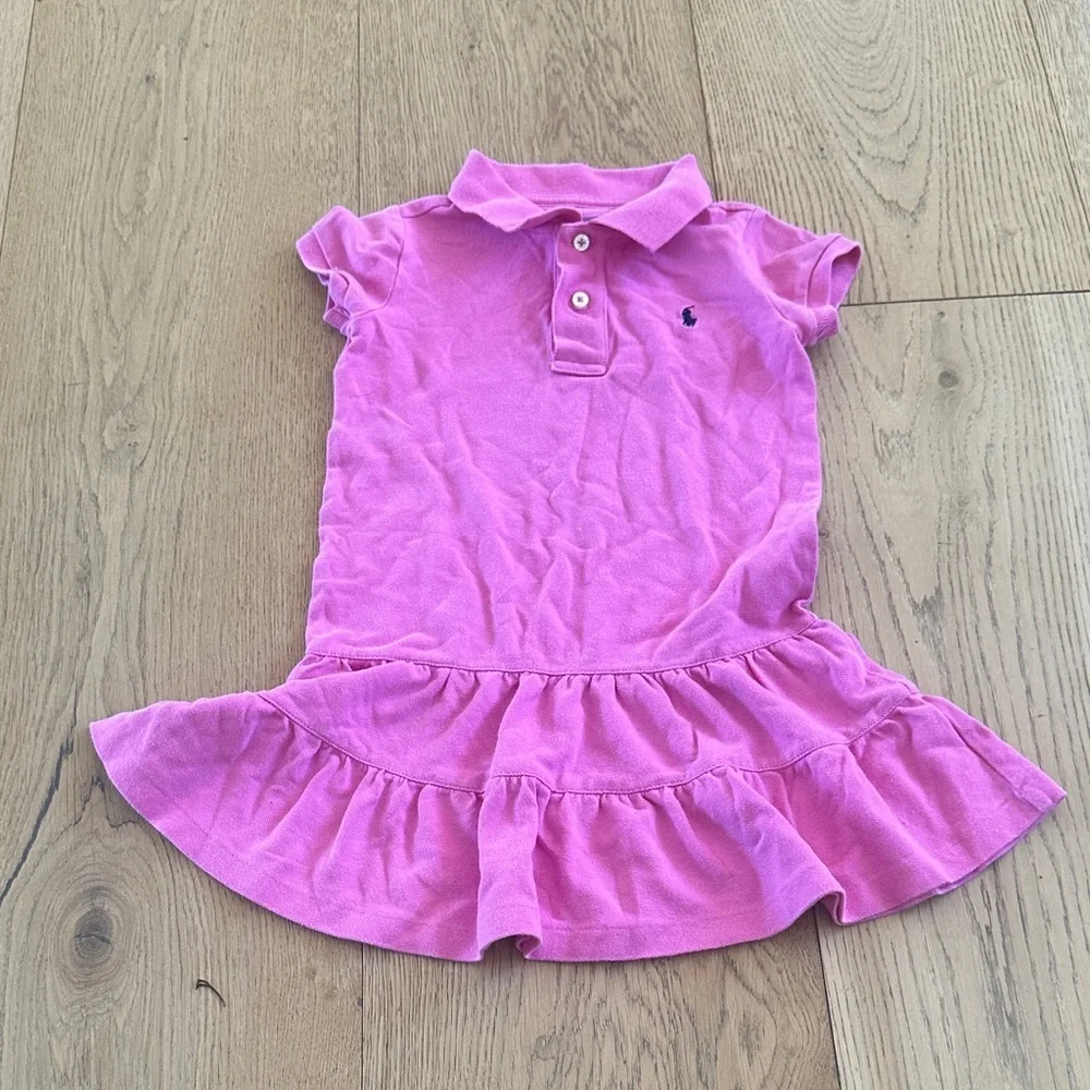 Ralph Lauren Pink Polo tiered Kids dress 5T